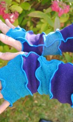 fleece teting mittens fingerless gloves